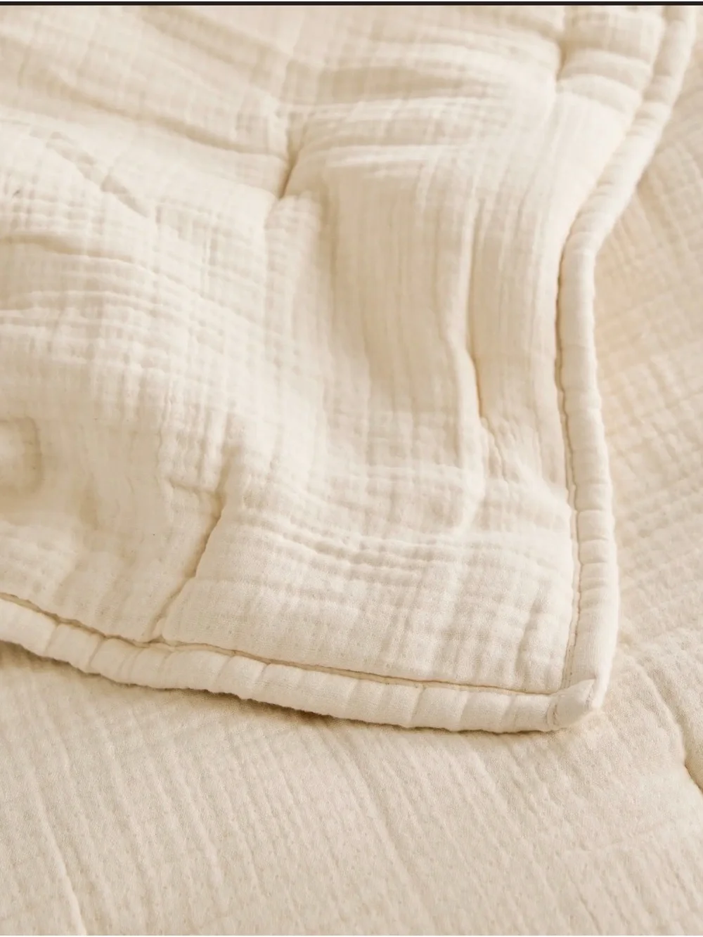Quince Organic Cotton Gauze Dream Quilt Set in Undyed King 1189